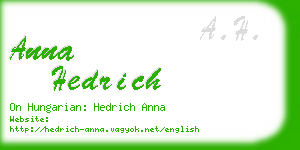 anna hedrich business card